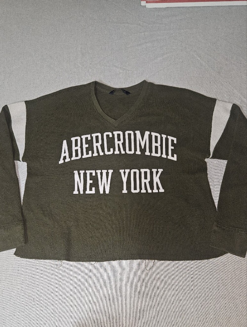 Abercrombie New York Olive Oversized Crewneck Sweater -Womens